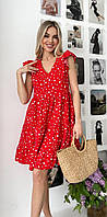 Літня жіноча сукня червона 50