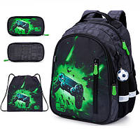 Ортопедический рюкзак с пеналом и мешком для мальчика School Standard для начальной школы (Full 160-6)