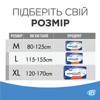 Подгузники для взрослых ID Slip Extra Plus Large талия 115-155 см. 30 шт. (5411416047667) e