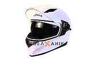 Шлем (интеграл) + очки ExDrive EX-09 белый глянец [L]