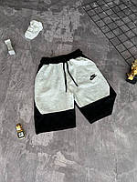 Мужские стильные шорты Nike серо-черные