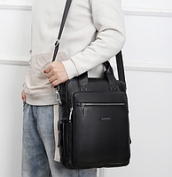 Кожаная мужская городская сумка рюкзак трансформер, сумка-рюкзак для мужчин натуральная кожа VIP