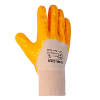 Робочі рукавички DOLONI 4523 робочі жовтий нітрил