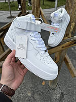 Зимові чоловічі кросівки Nike Air Force ЛІЦЕНЗІЯ (white) PRO_1300
