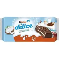 Бисквитное пирожное Kinder Delice Coconut 10s 370g