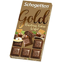 Шоколадка Schogetten Gold Selection Haselnuss Kakao Waffel 100 g
