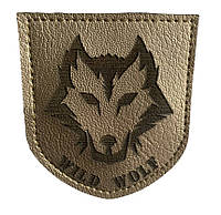 Шевроны Щиток WILD WOLF Face сірий металлік с вышивкой кожаный 4Profi GS, код: 8077208
