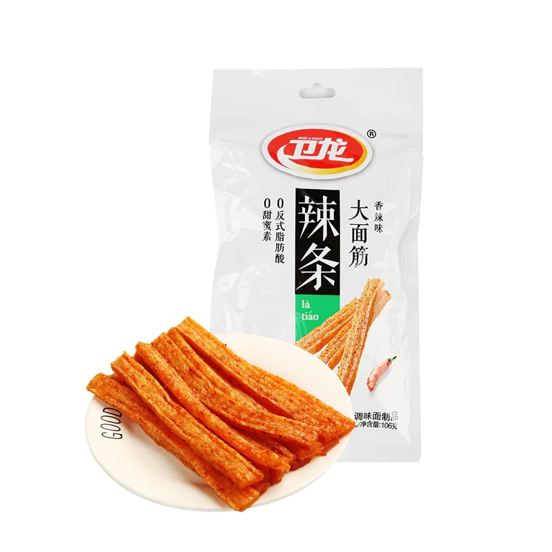 Веганское мясо Weilong Big Latiao Spicy Sichuan Wheat Snack 106g (ID#2210748087), цена: 421.20 ₴, купить на Prom.ua