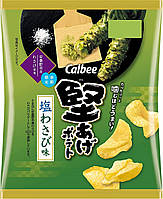 Чипсы Calbee Kata Age Potato Salted Wasabi Васаби 60g