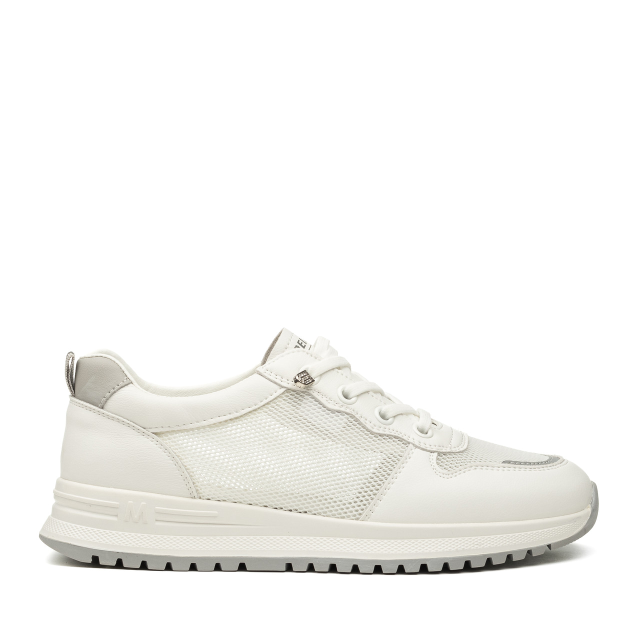 Модні жіночі кеди з сіткою на високій підошві та платформі з зручною танкеткою білі 2025, фото 1