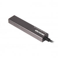 Концентратор Maxxter USB 3.0 Type-A 4 ports grey (HU3A-4P-02) m