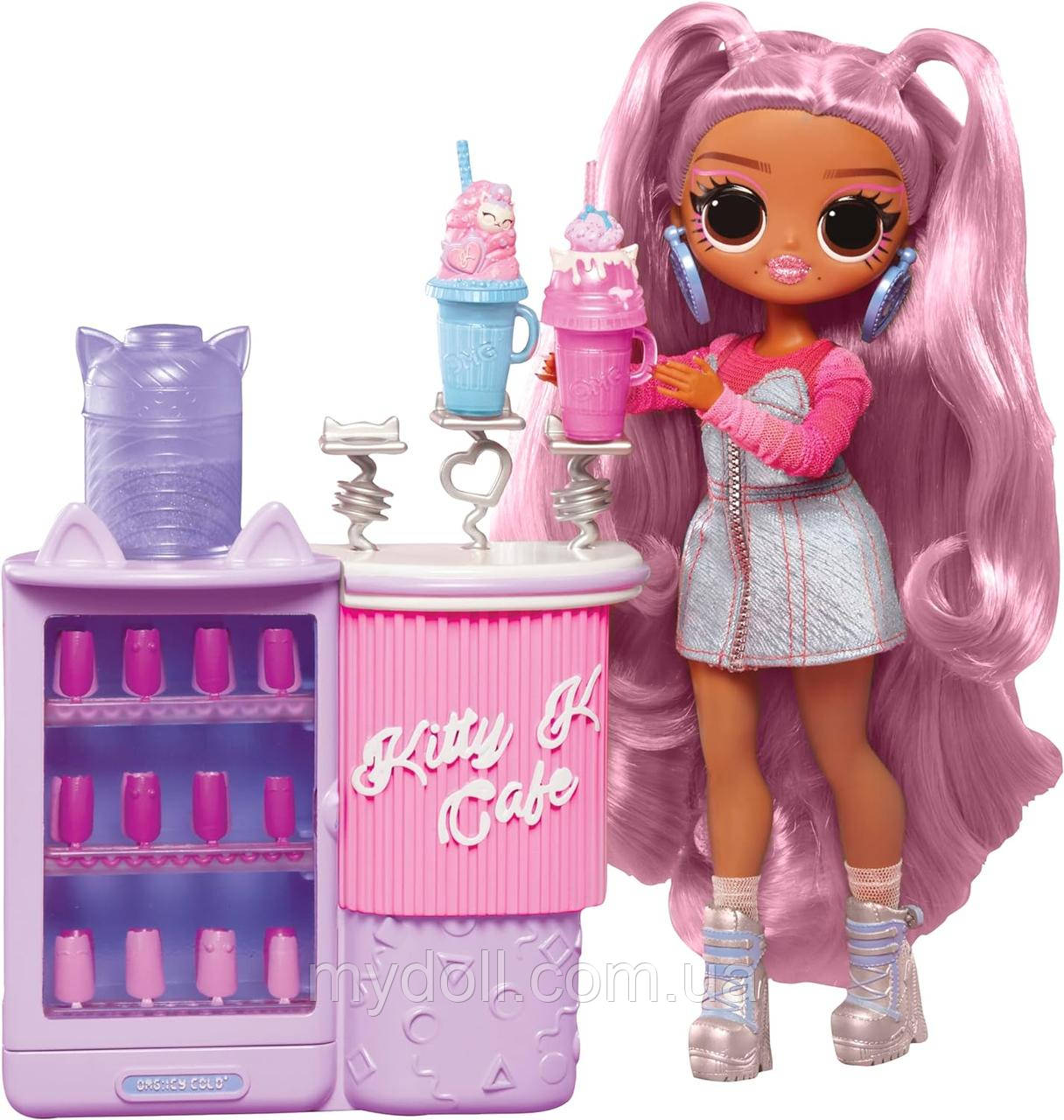 Лялька ЛОЛ ОМГ Кітті К Кафе LOL Surprise OMG Sweet Nails Kitty K Cafe Ігровий набір L.O.L. 503859 MGA Оригінал