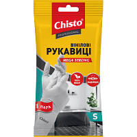 Перчатки хозяйственные Chisto Mega Strong Виниловые 1 пара S 4823098413363 i