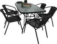 Комплект садових меблів Kontrast Garden Bistro Black-6 TR, код: 6505228