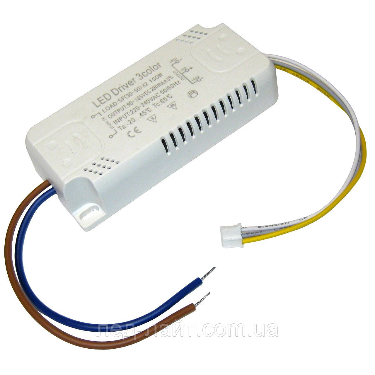 Драйвер світлодіодів (30-50W)х2 280mA 220В