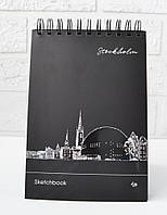 Скетчбук 4Profi Black sketch book Stockholm А5 30 листов черная бумага 903214 AT, код: 8108835