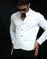 Мужская рубашка с длинным рукавом 01-28-401 L XL XXL 3XL MU77