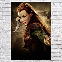 Плакат "Властелин Колец. Эльфийка Тауриэль, Lord Of The Rings", 106×73см