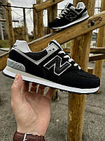 Кроссовки женские New Balance 574 (36-41, черная замша) PRO_1350