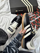 Жіночі Кросівки Adidas Samba x Wales Bonner Black Cream / Адідас Самба Уельс Боннер Чорні з Кремовим, фото 3