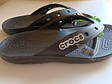 Crocs Classic flip flop в'єтнамки чорні жіночі крокс., фото 3