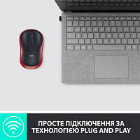 Мышка Logitech M185 red (910-002240) g