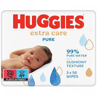 Детские влажные салфетки Huggies Pure Extra Care 3 х 56 шт (5029054222119) g