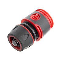 Конектор з аквастопом 1/2" для шланга 1/2" INTERTOOL GE-1119