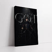 Картина на холсте "Джейме Ланнистер на Железном Троне, GoT, Game of Thrones", 60×40см