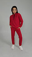 Женский спортивный костюм красный весна-осень молодёжный повседневный худи и штаны Nike модные на девушку