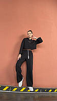 Черный спортивный костюм женский Calvin Klein летний легкий повседневный стильный костюм для прогулок модный