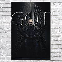 Плакат "Давос Сиворт на Железном Троне, GoT, Game of Thrones", 60×40см