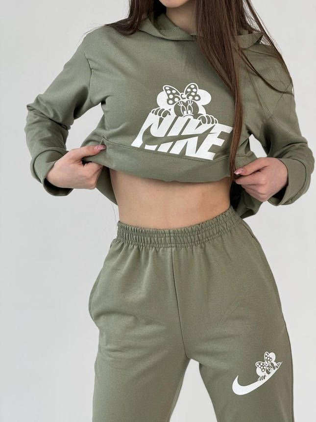 Жіночий спортивний костюм Nike модний костюм спортивні для прогулянок весняно-осінній на дівчину стильний, фото 1