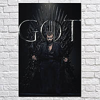 Плакат "Эурон Грейджой на Железном Троне, GoT, Game of Thrones", 60×40см