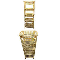 Пластикова полиця для зберігання овочів 5 ярусів "Бежева" Бежева