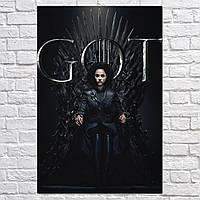 Плакат "Миссандея на Железном Троне, GoT, Game of Thrones", 60×40см