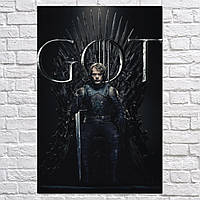 Плакат "Теон Грейджой на Железном Троне, GoT, Game of Thrones", 60×40см