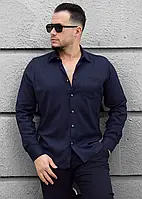 Модная рубашка мужская с карманом M L XXL 3XL 52-73-601 MI-33