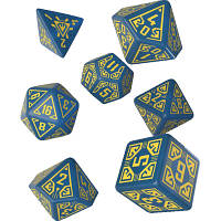 Набор кубиков для настольных игр Q-Workshop Arcade Blue yellow Dice Set (7шт) (SARC1E) e