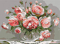 Картина за номерами Троянди на столику (RBS436) Brushme 30x40 см