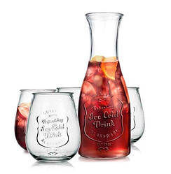 Набір для води S@T (карафа 1,16 л + скакана 780 мл-4шт) (9099-1)