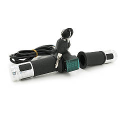 Ручка газу з ключем для електровелосипеда 12-72V+вольтметр, Box