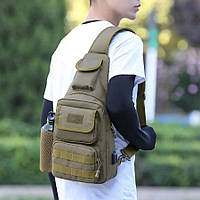 Рюкзак ВСУ, Рюкзаки мужские военные, Нагрудная мужская сумка DZ-183 тактическая тканевая