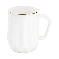 Чашка керамическая для чая и кофе 400 мл кружка универсальная Белая