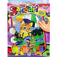 Фреска из цветного песка "Sandart" рыжий котик [tsi239494-TSІ]