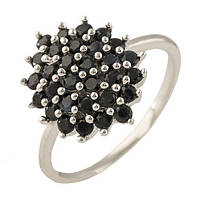 Серебряное кольцо ВысокогоКачества с натуральным сапфиром 1.44ct, вес изделия 3,3 гр (1239216) 17 размер