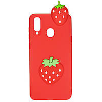 Чехол Cartoon Case 3D для Samsung Galaxy M20 Клубничка (arbc6391) KV, код: 1696637