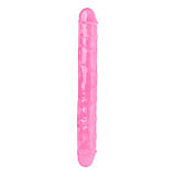 Фалоімітатор подвійний Mr. Rude Crystal Jellies Realistic Double-Ended Dildo Pink 12.0, фото 3
