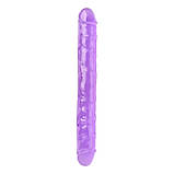 Фалоімітатор подвійний Mr. Rude Crystal Jellies Realistic Double-Ended Dildo Purple 12.0, фото 4