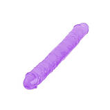 Фалоімітатор подвійний Mr. Rude Crystal Jellies Realistic Double-Ended Dildo Purple 12.0, фото 5